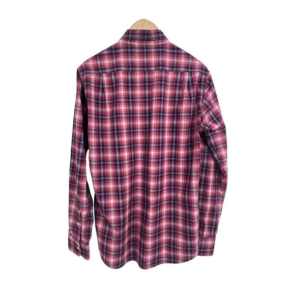 Bonobos Slim Fit Pink Plaid Long Sleeve Button Down Medium - Picture 2 of 4